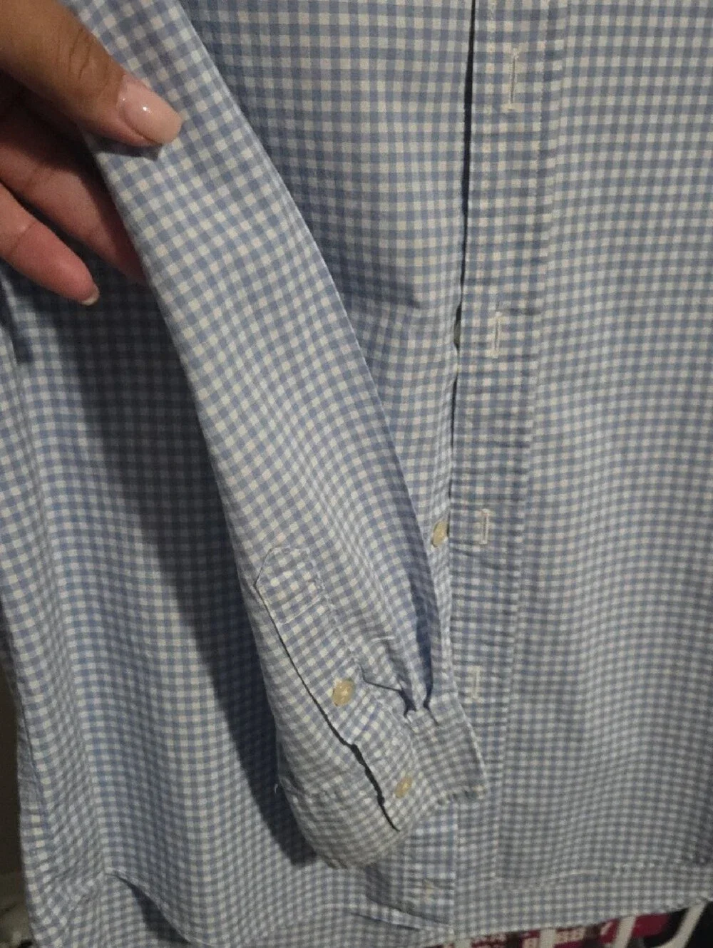 Ralph Lauren Blue and White Striped Button-Down Shirt